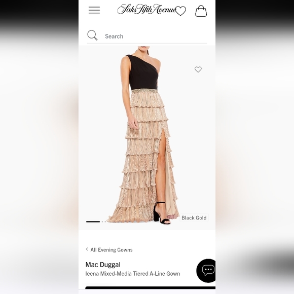 Mac Duggal Tiered One Shoulder Thigh High Slit Dress - Picture 6 of 6